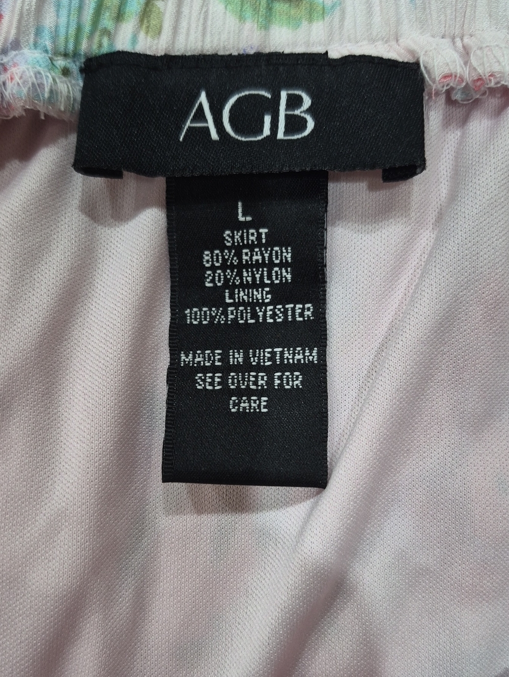 NWT Women's AGB Tiered Maxi Skirt Size Large Coquette Girl - Picture 3 of 5